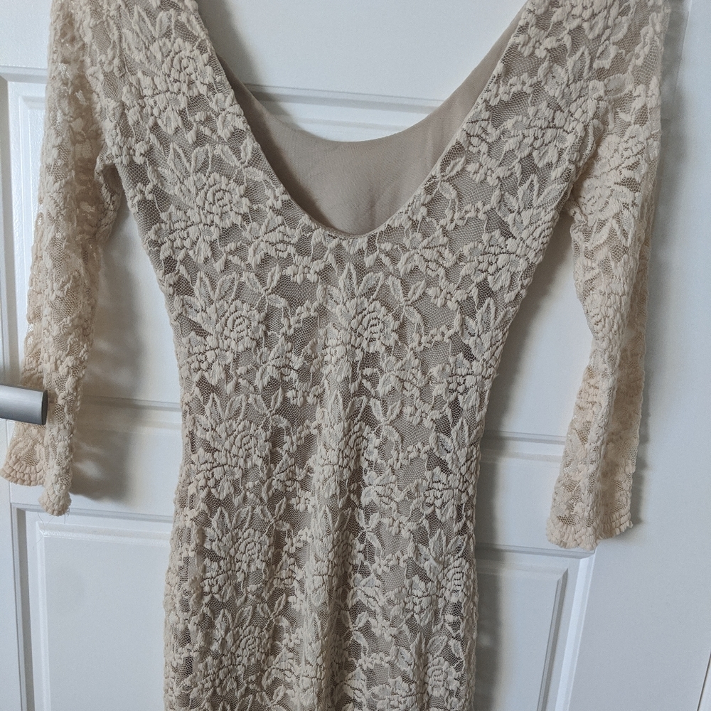 Vintage cream lace dress